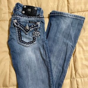 Size 24 Bootcut Miss Me Jeans inseam 31 in.